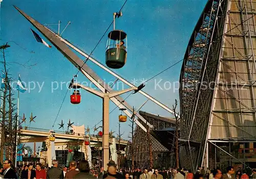 AK / Ansichtskarte  Exposition_Universelle_Bruxelles_1958 Der Pavillon von Frankreich Profilansicht