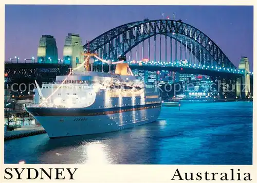 AK / Ansichtskarte 73922807 Dampfer_Oceanliner Sydney Australia Europa 