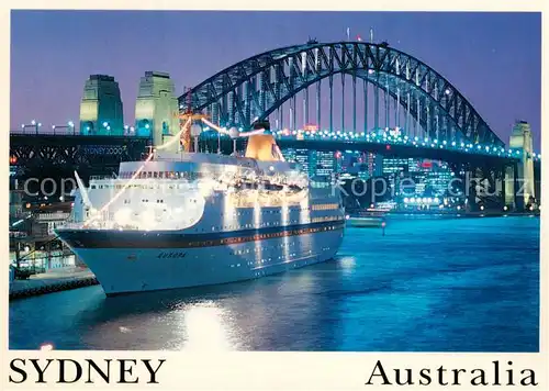 AK / Ansichtskarte  Dampfer_Oceanliner Sydney Australia Europa 