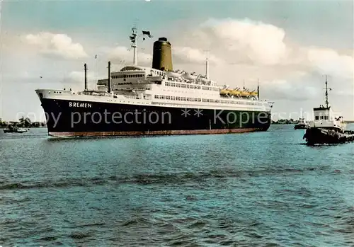 AK / Ansichtskarte 73922814 Dampfer_Oceanliner BREMEN Flaggschiff Norddeutschen Lloyd