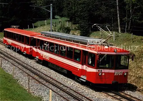 AK / Ansichtskarte 73922841 Eisenbahn_Railway_Chemin_de_Fer Vitznau Rigi Bahn VRB Zahnradtriebwagen Bhe 4/4 21