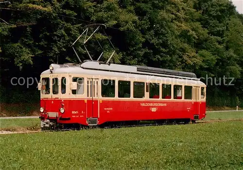 AK / Ansichtskarte 73922848 Eisenbahn_Railway_Chemin_de_Fer Personen Gepaecktribwagen BDe 4/4 3 Waldenburger Bahn