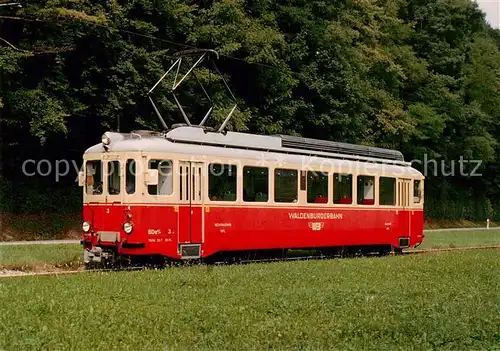 AK / Ansichtskarte  Eisenbahn_Railway_Chemin_de_Fer Personen Gepaecktribwagen BDe 4/4 3 Waldenburger Bahn