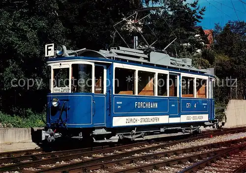 AK / Ansichtskarte 73922858 Strassenbahn_Tramway-- Forchbahn FB Triebwagen CFe 2/2 4