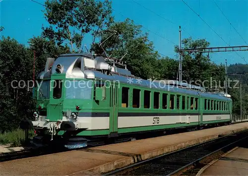 AK / Ansichtskarte 73922860 Eisenbahn_Railway_Chemin_de_Fer Sensetalbahn STB Elektrischer Triebwagen BDe 4/6 102