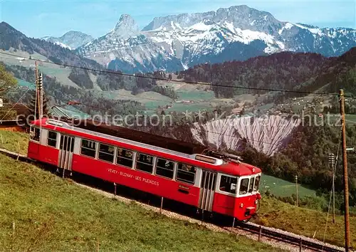 AK / Ansichtskarte  Zahnradbahn_Rack_Railway-- Chemins de fer Electriques Veveysans CEV BDeh 2/4 73