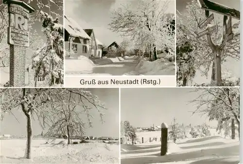 AK / Ansichtskarte  Neustadt_Rennsteig Teilansichten Winteridylle