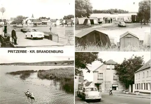 AK / Ansichtskarte  Pritzerbe Faehre Zeltplatz in Kuetzkow Pritzerber See Puschkinstrasse