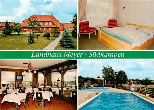 AK / Ansichtskarte 73922900 Suedkampen Landhaus Meyer Gastraeume Zimmer Schwimmbad