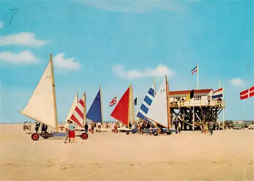 AK / Ansichtskarte  St-Peter-Ording Strandsegler auf der Sandbank