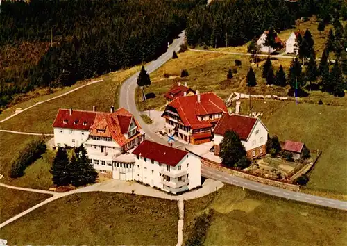 AK / Ansichtskarte 73922910 Kniebis_Freudenstadt Gasthaus Pension zum Schwarzwald Fliegeraufnahme