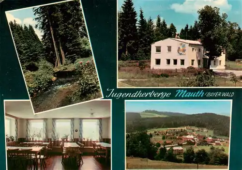 AK / Ansichtskarte 73922922 Mauth_Niederbayern Jugendherberge Waldpartie Gastraum Panorama