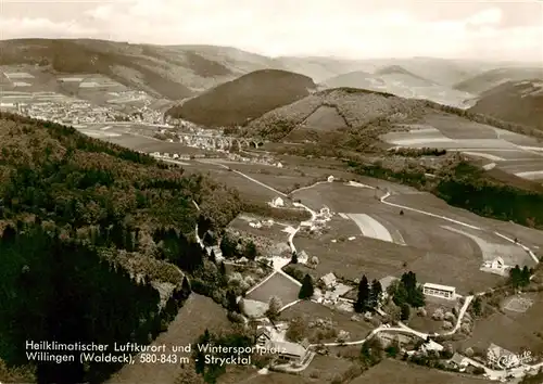 AK / Ansichtskarte  Willingen_Sauerland Strycktal Fliegeraufnahme