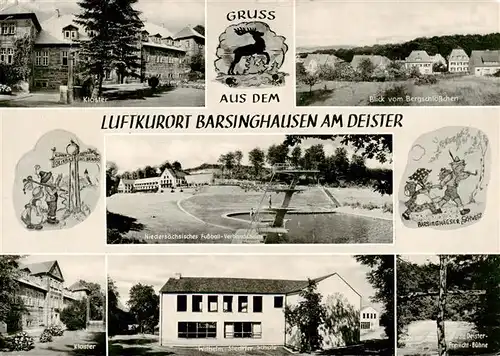 AK / Ansichtskarte  Barsinghausen Kloster Bergschloesschen Fussball Verbandsheim Wilhelm Stedtler Schule Deister Freilicht Buehne