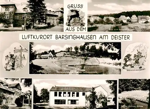 AK / Ansichtskarte 73922962 Barsinghausen Kloster Bergschloesschen Niedersaechs Fussball Verbandsheim Wilh Staedtler Schule Deister Freilich Buehne