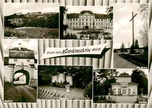 AK / Ansichtskarte  Bartenstein Ettenhausen Schloss Am Kreuz Stadttor Denkmal Pavillon