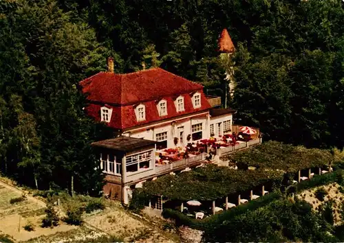 AK / Ansichtskarte  Bad_Mergentheim Terrassencafe Das Waldeck Fliegeraufnahme