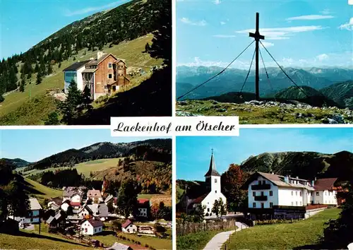 AK / Ansichtskarte  Lackenhof_Gaming_Niederoesterreich_AT oetscherhaus oetschergipfel Lackenhof Kirche mit oetscher