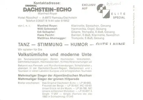 AK / Ansichtskarte  Ramsau_am_Dachstein_Schladming_Obersteiermark_AT Original Dachstein Echo Musikkapelle