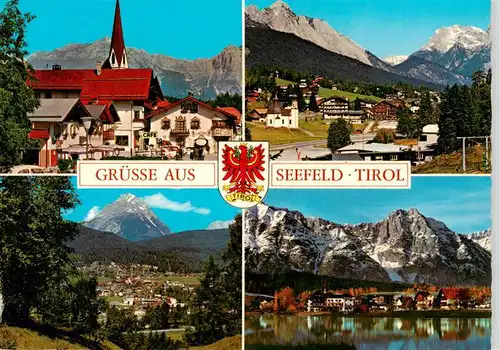 AK / Ansichtskarte  Seefeld_Tirol Kirche Ortsansichten Seepartie