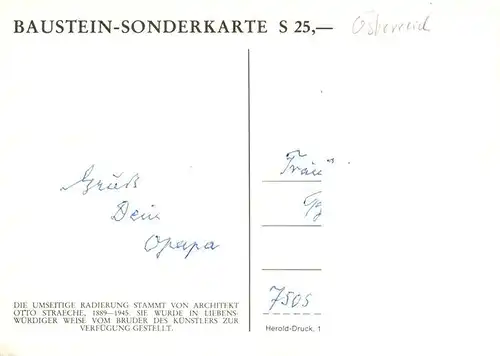 AK / Ansichtskarte  Wien_AT Nordturm von St Stephan Zeichnung