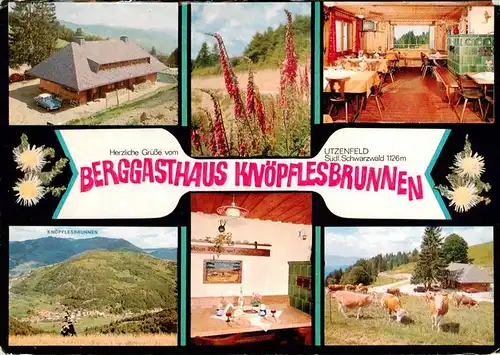 AK / Ansichtskarte 73923105 Utzenfeld_Schwarzwald Berggasthaus Knoepflesbrunnen Panorama Gastraeume Viehweide