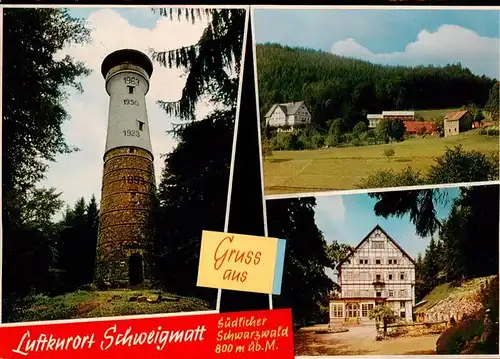 AK / Ansichtskarte  Schweigmatt_Schopfheim Aussichtsturm Panorama Fachwerkhaus