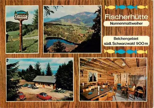 AK / Ansichtskarte 73923115 Neuenweg Fischerhuette Nonnenmattweiher Gaststube Campingplatz Angelsport Teich