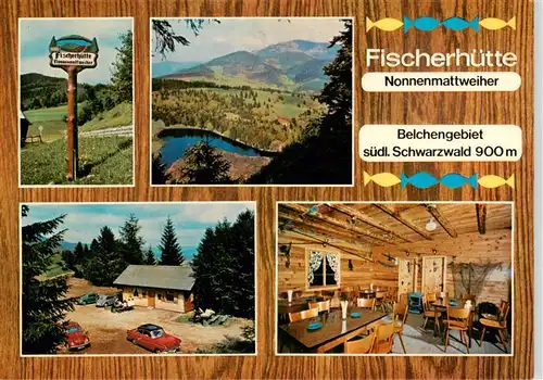 AK / Ansichtskarte 73923150 Neuenweg Fischerhuette Nonnenmattweiher Gastraum Campingplatz Angelsport