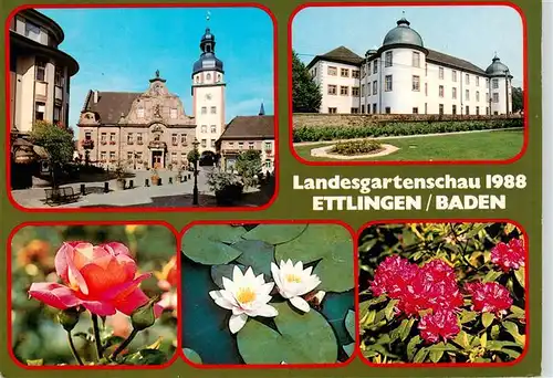 AK / Ansichtskarte 73923177 Ettlingen Landesgartenschau 1988 Rathaus Schloss Blumenpracht