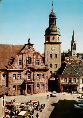 AK / Ansichtskarte 73923178 Ettlingen Rathaus Marktplatz