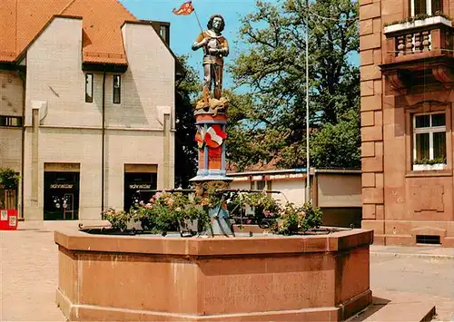 AK / Ansichtskarte 73923179 Ettlingen Marktplatz Brunnen