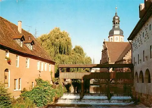 AK / Ansichtskarte 73923184 Ettlingen Malerische Holzbruecke ueber die Alb