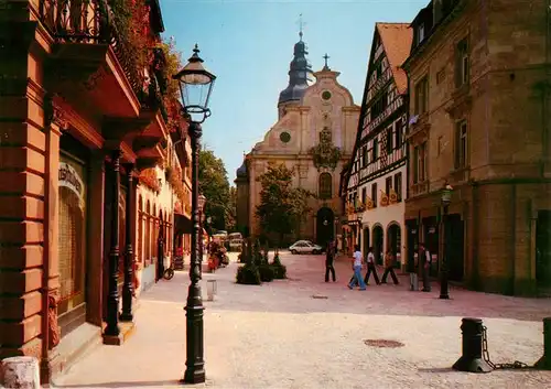 AK / Ansichtskarte  Ettlingen Kirchenplatz mit Sankt Martin