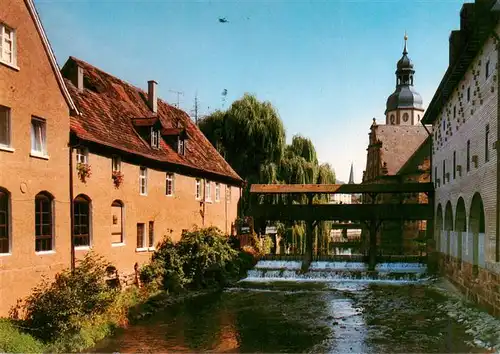 AK / Ansichtskarte 73923214 Ettlingen Partie an der Alb Holzbruecke Wehr