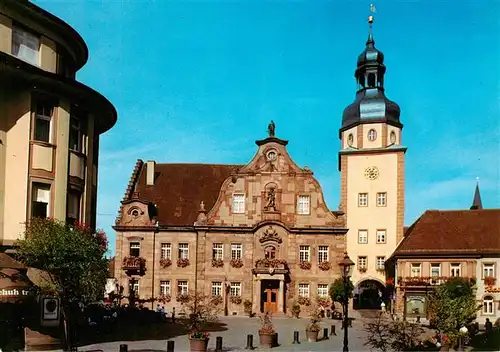 AK / Ansichtskarte 73923233 Ettlingen Rathaus mit Rathausturm
