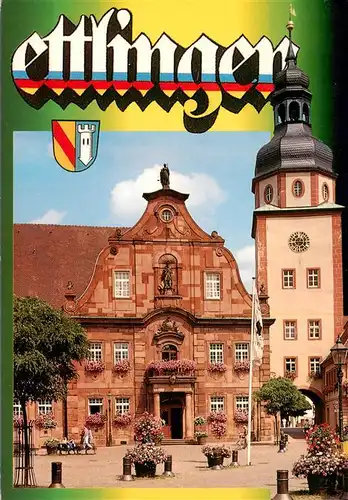 AK / Ansichtskarte 73923246 Ettlingen Rathaus mit Rathausturm