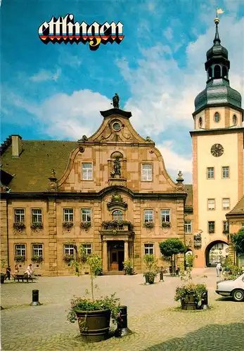 AK / Ansichtskarte  Ettlingen Rathaus mit Rathausturm
