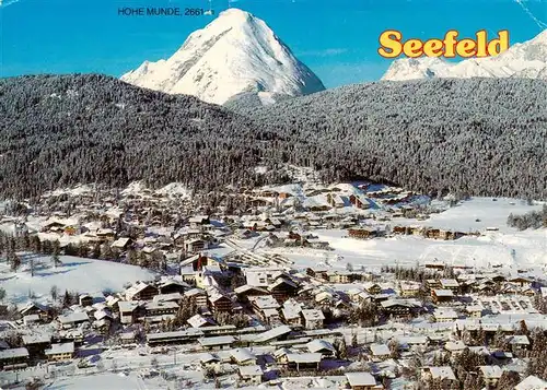 AK / Ansichtskarte  Seefeld_Tirol Panorama Hoehenluftkurort Wintersportplatz Blick gegen Hohe Munde und Zugspitze