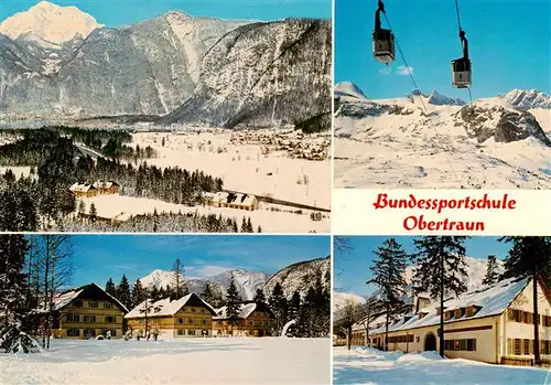 AK / Ansichtskarte 73923260 Obertraun_Oberoesterreich_AT Bundessportschule Dachstein-Seilbahn Unterkunftshaeuser Alpenpanorama