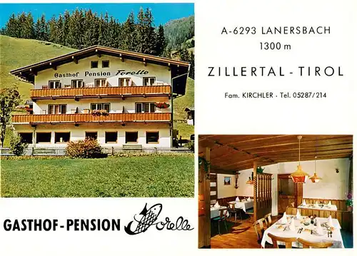 AK / Ansichtskarte 73923279 Lanersbach_Mayrhofen_Zillertal_Tirol_AT Gasthof Pension Forelle Gaststube
