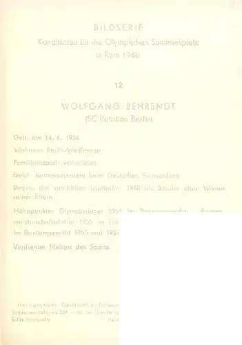 AK / Ansichtskarte  Boxen_Boxing Wolfgang Behrendt 