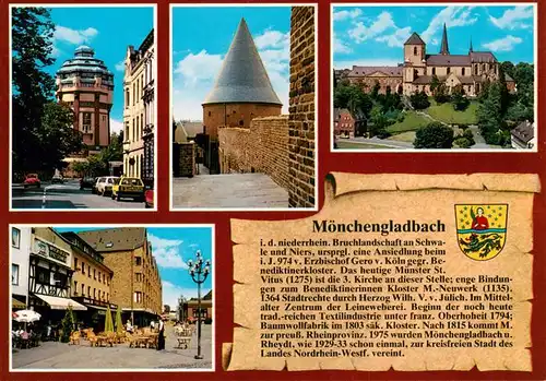AK / Ansichtskarte 73923333 Chronik-AK Moenchengladbach Wasserturm Dicker Turm Muenster St. Vitus