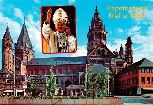 AK / Ansichtskarte  Papst_Pope_Pape Papstbesuch Mainz Dom 