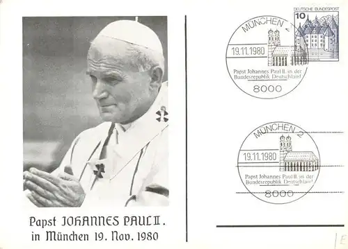 AK / Ansichtskarte 73923362 Papst_Pope_Pape Johannes Paul 2 in Muenchen 