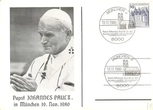 AK / Ansichtskarte  Papst_Pope_Pape Johannes Paul 2 in Muenchen 