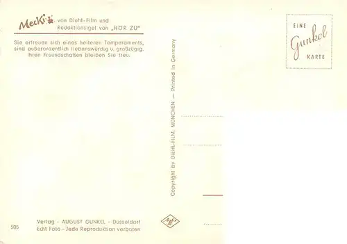 AK / Ansichtskarte  Mecki_Nr. Nr.505 Diehl-Film HoeR ZU Stier  Sternzeichen