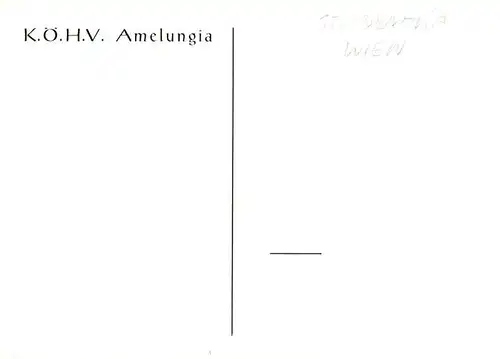 AK / Ansichtskarte 73923428 Studentika K.oe.H.V. Amelungia Wien 