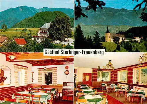 AK / Ansichtskarte 73923442 Bruck__Mur_AT Gasthof Sterlinger Gastraeume Frauenberg Kirche