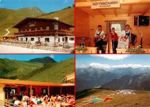 AK / Ansichtskarte  Zell_Ziller_Tirol_AT Alpengasthof Hirschbichlalm Terrasse Musikgruppe Huettenzauber